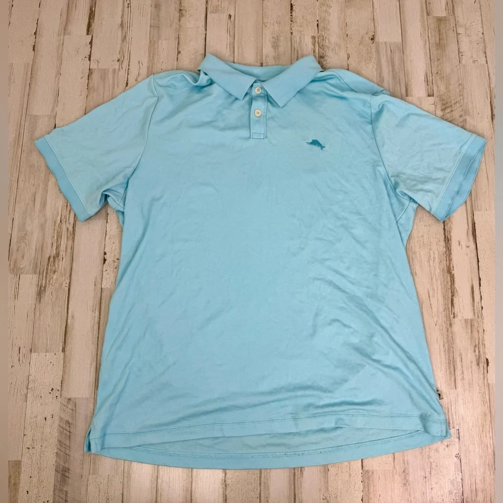Tommy Bahama Polo Shirt Mens XL Blue Performance Golf Logo Stretch - Picture 1 of 10